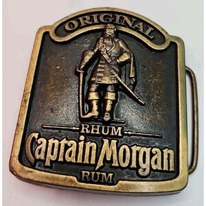 Captain Morgan Original Rum Rhum Brass Belt Buckle And The Legend Lives On